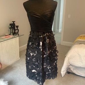 BCBG strapless dress 3D applique